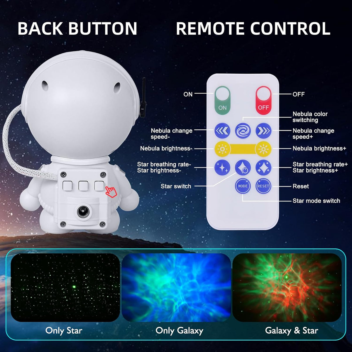 AURALYS Astronaut Galaxy Projector