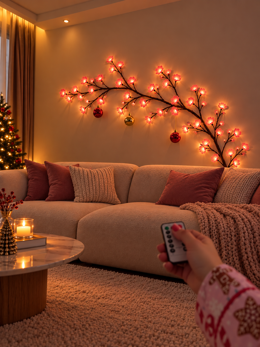 AURALYS Cherry Blossom Branch Light