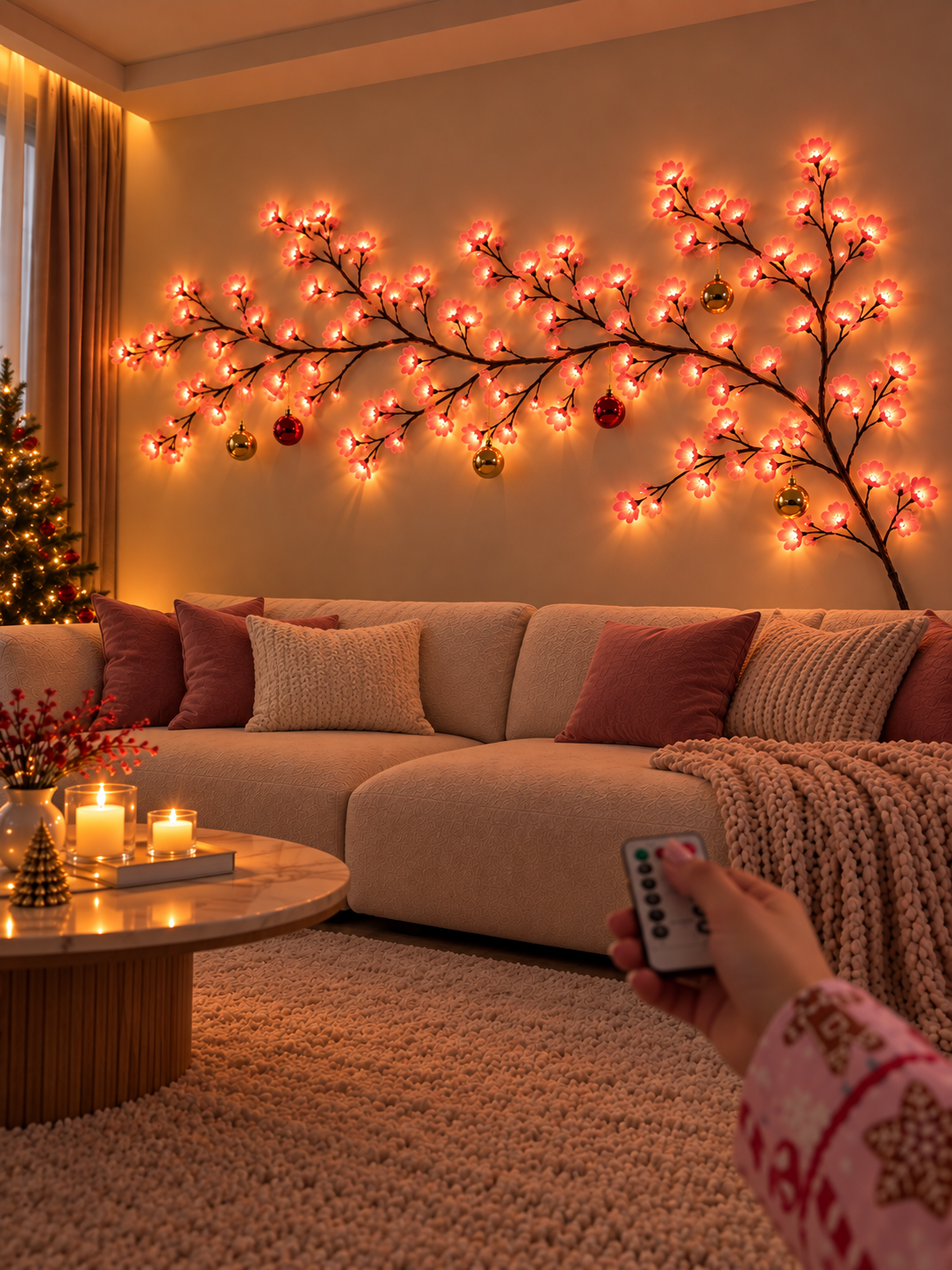 96 LED cherry blossom branch option