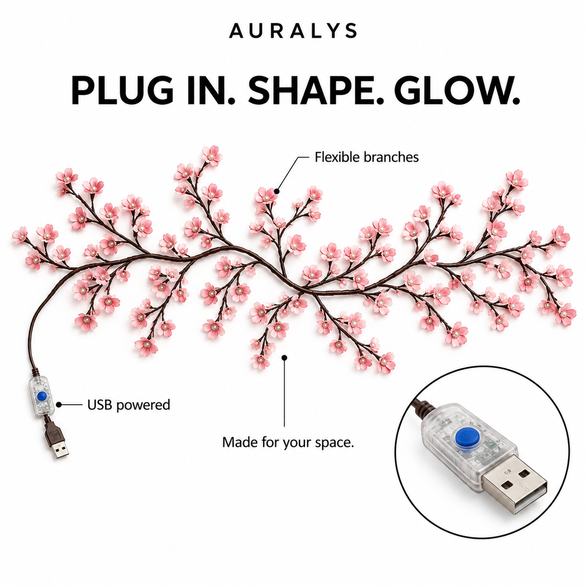 USB power and flexible branches