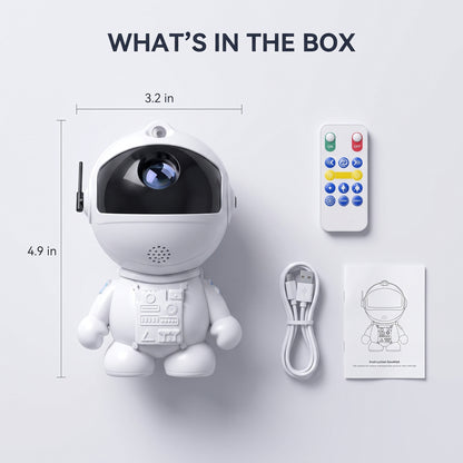 What's in the box: projector, remote, USB cable and manual